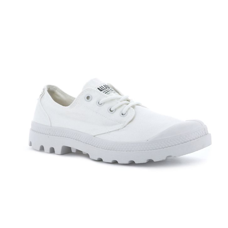 Palladium Pampa OX Organic Women's Oxfords Shoes White | UK S590-OGK